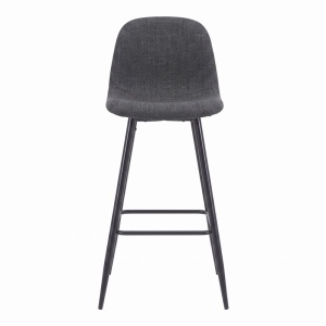 Scaun de bar Bella, Gri inchis, 41.5x49x108 cm - Img 4