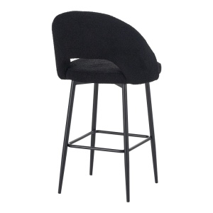 Scaun de bar Masebo, Pako World, Negru, 48x52x97 cm - Img 2