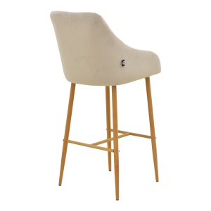 Scaun de bar Patrin, Bej, 49x48x98 cm - Img 2