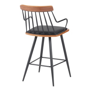 Scaun de bar Posse Negru 48x54x92.5 cm - Img 2