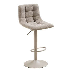 Scaun de bar tapitat Middelfart, Gri, 45x43x88/108 cm - Img 5