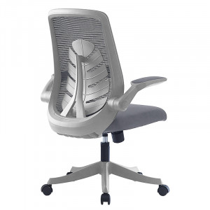 Scaun de birou Enrich cu plasa din material textil de culoare gri - Img 2