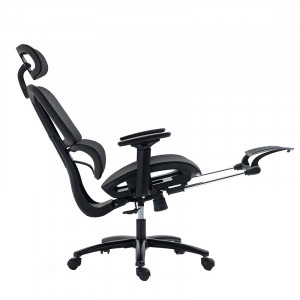 Scaun de birou manager cu suport pentru picioare Verdant Premium Quality plasa negru - Img 2