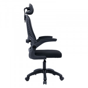 Scaun de birou manager Delilah plasa negru - Img 3