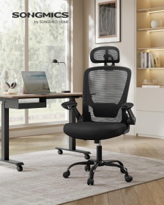 Scaun de birou Negru Songmics 62x62.4x120.4 cm - Img 2