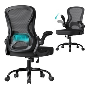Scaun de birou Songmics Negru 61.5x58.5x104.5 cm - Img 2