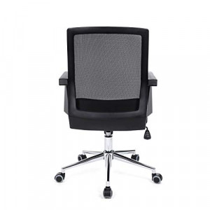 Scaun de birou, Songmics, Negru, 61x55x(92-102) cm - Img 7