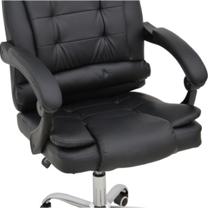 Scaun de birou Toronsi negru piele ecologica PU 60x68x128 cm - Img 7