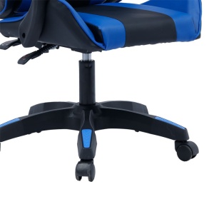 Scaun de gaming William piele ecologica negru - albastru - Img 6