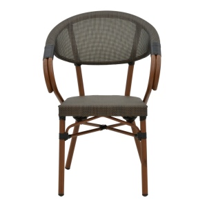Scaun de grădină Isaia Negru 57x57x83 cm - Img 4