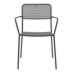 Scaun de gradina Stivuibil, Federal, Negru, 58x57x81.5 cm - Img 5