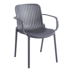 Scaun de gradina Stivuibil, Teragi, Antracit, 57x59x82 cm - Img 2