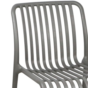 Scaun de gradina Zoi plastic PP nuanta antracit 42x58x79 cm - Img 5