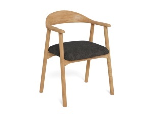 Scaun dining Addi, Gri, 75x56.8x52.5 cm - Img 3