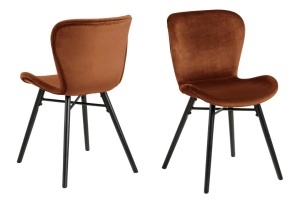 Scaun dining Batilda -A1, Portocaliu, 82.5x47x53 cm - Img 4