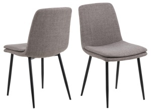Scaun dining Becca, Gri, 85.5x46x55 cm - Img 3