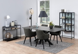 Scaun dining Bella, Gri, 80x62x59 cm