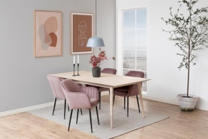 Scaun dining Emilia V1, Roz prafuit, 83x57x61 cm - Img 2