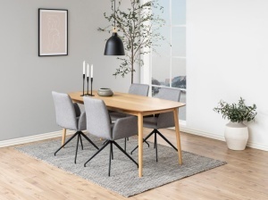 Scaun dining Naya, Gri, 88x59x59 cm - Img 2