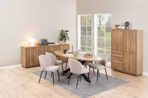 Scaun dining Patricia V1, Bej, 82x52x57.5 cm - Img 3