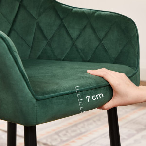 Scaun dining, Songmics, Verde, 62.5x60x85 cm - Img 7