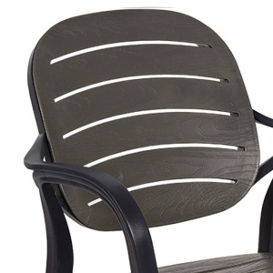 Scaun exterior Gentle plastic culoare antracit - Img 2