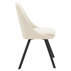 Scaun Initiate boucle material textil crem - picior negru - Img 3