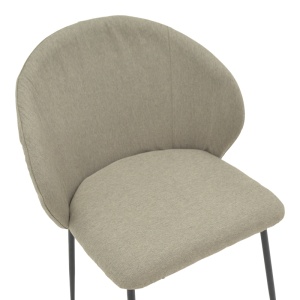 Scaun Olympian gri-bej cu picioare din metal negru 50x55x83 cm - Img 7
