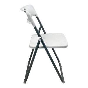 Scaun pliabil, Edison, Alb, 49x38x73 cm - Img 3