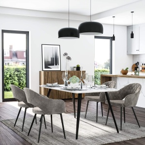 Scaun Songmics Gri 57x56x77 cm - Img 2