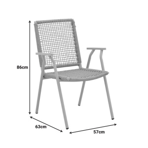 Scaun stivuibil, Weave, Bej, 63x57x86 cm - Img 2