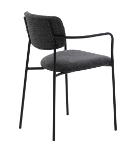Scaun ZAMA, Gri inchis, 54x77x55 cm - Img 2