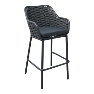 Scaund e bar Zuki, Pako World, Gri, 55x54x109 cm