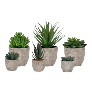 Set 150 piese Flori artificiale decorative Spello, Verde, 62x42x105 cm - Img 4