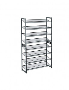 Set 2 pantofare stivuibile, Songmics, 8 rafturi, Metal, LMR08GB, 92 x 30 x 163 cm