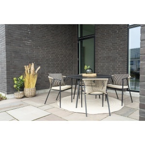 Set 2 piese Cosuri decorative Pulo, Gri, 38x38x34 cm - Img 2