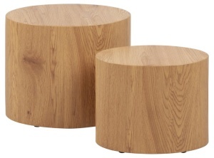 Set 2 piese Masute de cafea Mice, Natural, 40x33x48 cm - Img 4