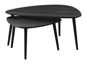 Set 2 piese Mese ADDA, Negru, 70-53x45-41x100-70 cm - Img 2