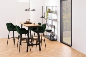 Set 2 piese Scaune de bar Brooke, Verde, 104x52x53 cm