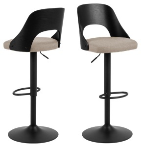 Set 2 piese Scaune de bar Lucy, Maro, 113x47x50.5 cm - Img 3