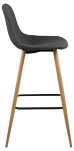 Set 2 piese Scaune de bar Wilma, Gri, 101x46.6x51 cm - Img 5