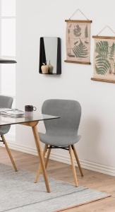 Set 2 piese Scaune dining Batilda -A1, Gri, 82.5x47x53 cm - Img 4