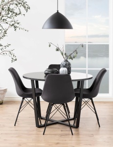 Set 2 piese Scaune dining Eris V1, Gri, 85.5x48.5x54 cm - Img 3