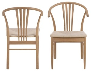 Set 2 piese Scaune dining I_York, Alb, 83x54x54 cm - Img 4