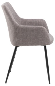 Set 2 piese Scaune dining Lizzy, Gri, 85x59x59 cm - Img 5