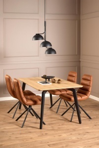 Set 2 piese Scaune dining Milford, Maro, 90x48.5x63 cm