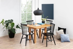 Set 2 piese Scaune dining Riano, Negru, 86x50.5x49.5 cm - Img 2
