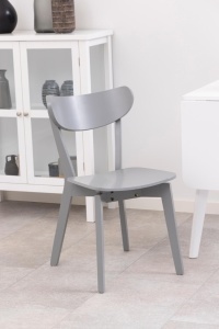 Set 2 piese Scaune dining Roxby, Gri, 79.5x45x55 cm