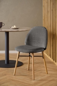 Set 2 piese Scaune dining Sophia, Gri, 82.5x54x46 cm - Img 2