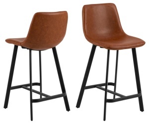Set 2 piese Scaune inalte I_Oregon, Maro, 91.5x43.5x50 cm - Img 2